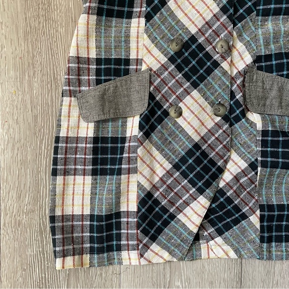 80s Vintage Sorrena Tokyo 9 Blazer Suit Dress Plaid Long Sleeve Size Small - Picture 8 of 9